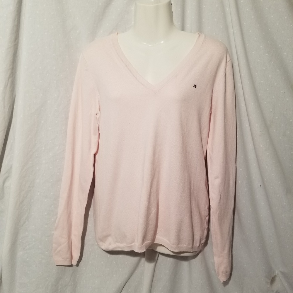 Tommy Hilfiger Women's Pink Sweater Size Large